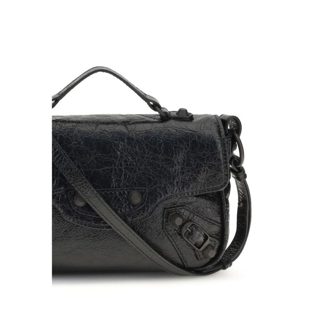 Balenciaga Black Lamb Ovis Aries Aries Shoulder Women's Bag - Picture 4 of 4